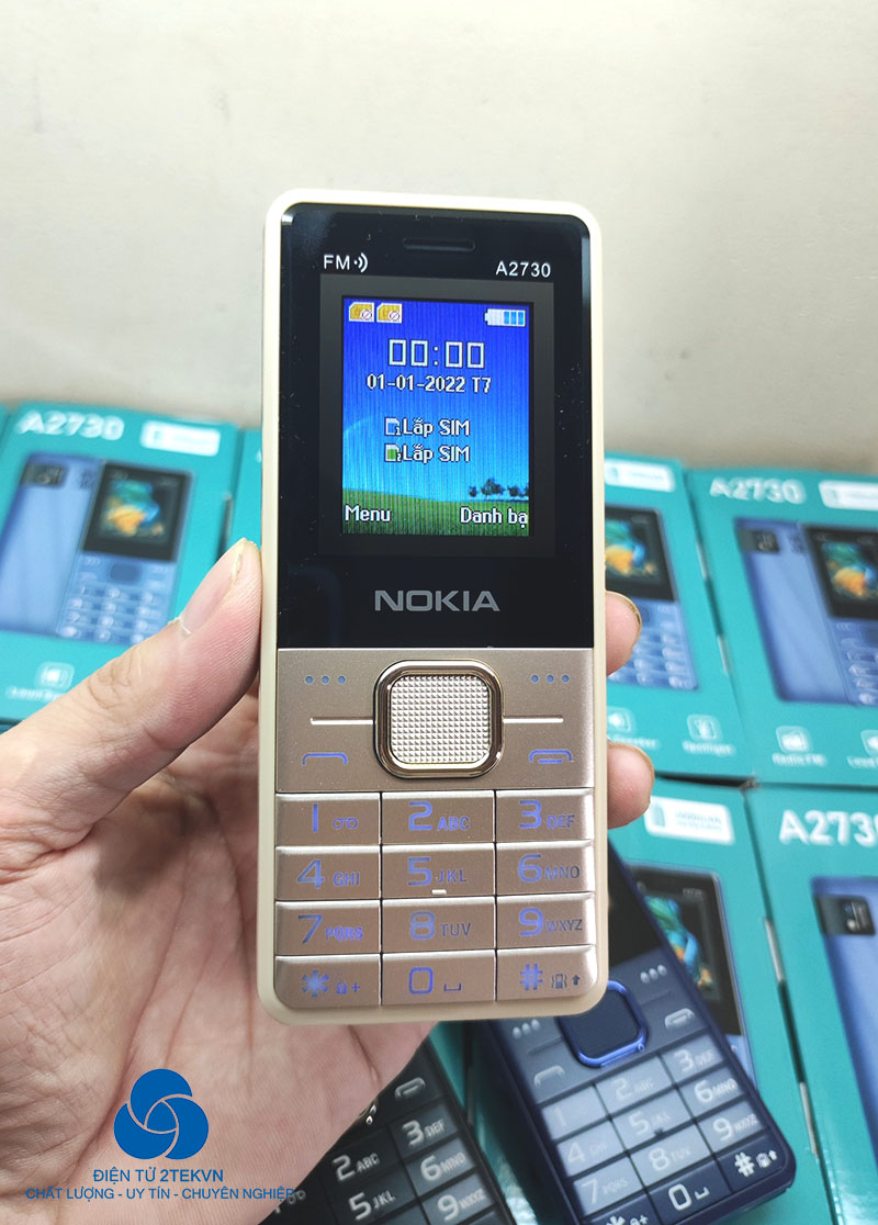 Nokia A2730 hỗ trợ 2 SIM 2 sóng
